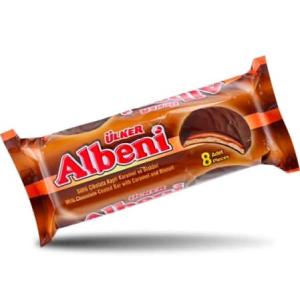 Ulker Albeni Milk Chocolate Coated Bar With Caramel Biscuits 72g