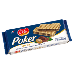 Lago poker wafer cacao 150g