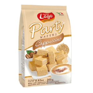 Lago Party Wafers With Cappuccino Flavour Cream 250G