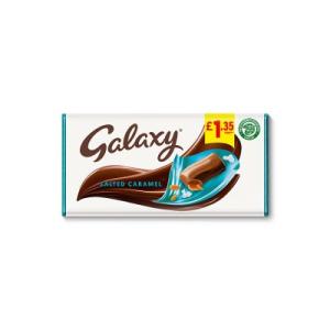 Galaxy Salted Caramel & Milk Chocolate Block Bar 114g