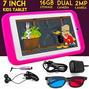 Atouch 7-Inch 1GB RAM +16GB Storage Android 6.0 K89 Children Tablet (Pre-Installed Educational Apps) + Proof CasePink.
