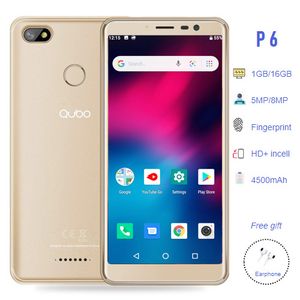 QUBO P6-5.45"HD IPS Screen 4500mAh Big Battery (1GB RAM+16GB ROM) 5MP + 8MP Camera FingerprintDual SIM 3G Smartphone