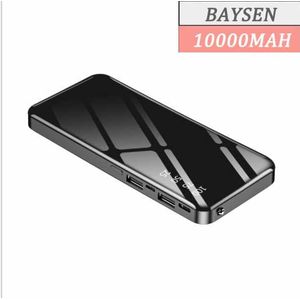 BAYSEN Rohs 10000 MAh Power Bank With LED Light -Black