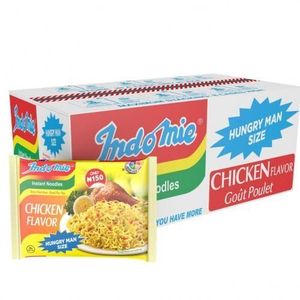 Indomie CHICKEN HUNGRY MAN SIZE - 180g (1 Carton)