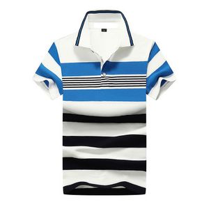 Men's Cotton Casual Short-sleeved T-shirt POLO Shirt -Blue