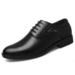 Man Pointed PU Leather Wedding Oxford Formal Shoes-black