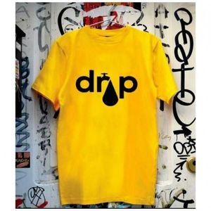 Drip Top Quality Polo Round Neck Tees Yellow T-shirt