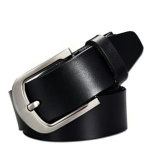 Pure Male Black Leather Belt