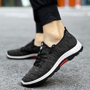 Knitting Sneaker Men Running Shoes-Black