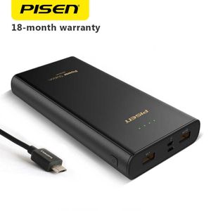 Pisen Power Bank 20000mAh USB Portable Charger With Dual USB