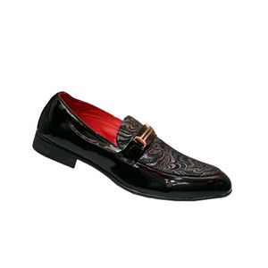 Varrati Men Italian Leather Designers Hook Shoes - Black