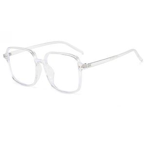 Oversized Frame Clear Glasses (free Soft Pouch And Glasses Cloth)