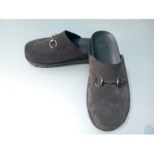 Grey Suede Half Shoe