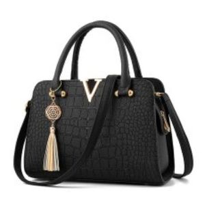 Quality Ladies Handbag (Leather) - Black