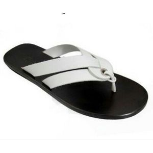 White Hole Palm Slippers Shoe For Honorable Men