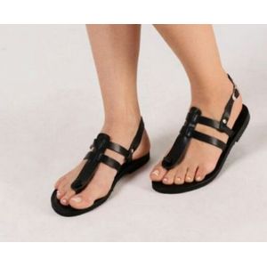 Black Female Step Classic Sandals