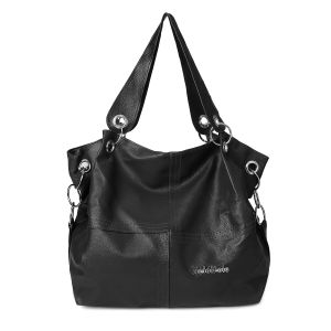 Women Messenger Shoulder Bag Handbag - Black