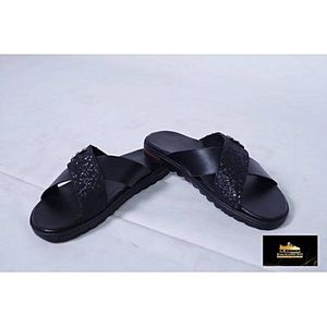 Bestizzy Men's Quality Cross Pam With Foreign Sole - Black
