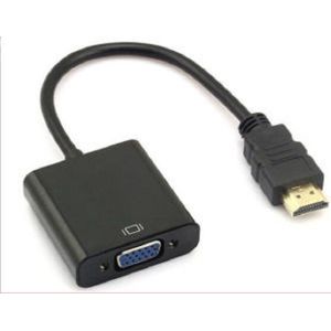 HDMI To VGA Adapter Cable Analog Converter Cable (Black).
