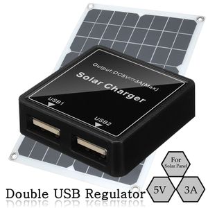 5-20V To 5V 3A Double USB Solar Panel Regulator Controller Power Charger
