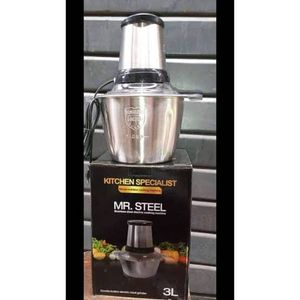 Mr. Steel Stainless Electric Yam Pounding Machine Pounder Mixer Blender ( 4 Blades) 3LITRES