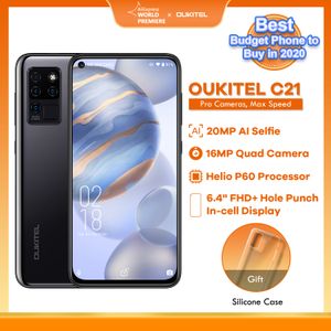 Oukitel C21 4G 6.4” FHD Android 10 (4GB RAM 64GB ROM) 20MP AI Selfie 16MP Matrix Quad Camera 4000mAh Smartphone-BLACK