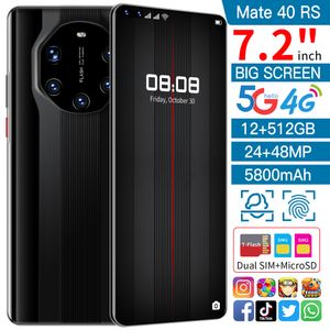 LOGY Smartphone Mate40 RS Dual Sim MTK6889 Android 10.0 7.2 HD+ Full Display 1440*3040 Camera: 24MP+48MP