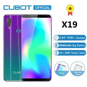 Cubot X19 - 5.93" Full Screen (4GB 64GB ROM) 4000mAh 16.0MP + 2.0MP PDAF Face ID Fingerprint Dual 4G Smartphone - Twilight